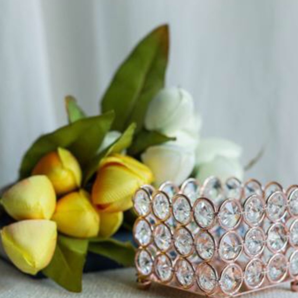 Rose Gold Votive Tealight Crystal Candle Holder - Picture 3 of 3